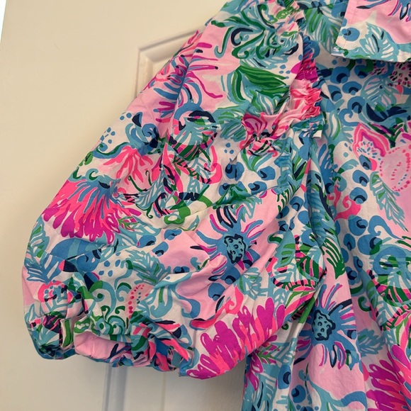 LILLY PULITZER TASSIE POPLIN MIDI DRESS SIZE 4 - Picture 6 of 12